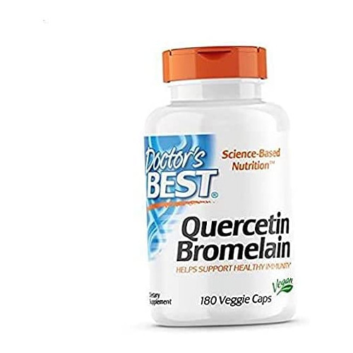 Quercetin Bromelain, Immunity Support, Heart, Joint & Healthy Respiratory System, Non-GMO, Vegan, Gluten Free, Soy Free,180 VC (1 Pack - 180 Count)