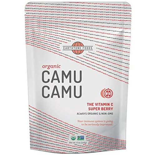 카무 카무 Powder Organic Premium Peruvian USDA & Paleo Certified Raw Camu Berry - Natural Vitamin C 16 Ounces 2 x 8