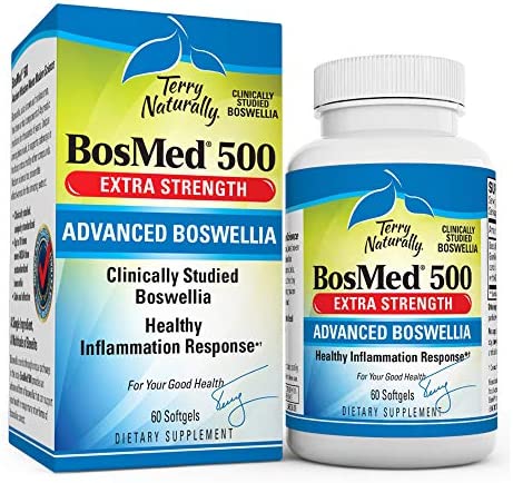 Terry Naturally BosMed 500 (2 Pack) - 500 mg Boswellia, 60 Softgels - Clinically Studied Boswellia Supplement, Supports Healthy Inflammation Response - Non-GMO, Gluten-Free - 60 Servings