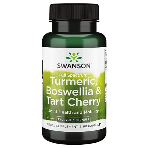 보스웰리아 Swanson Full Spectrum Turmeric Boswellia & Tart 체리 60 Capsules