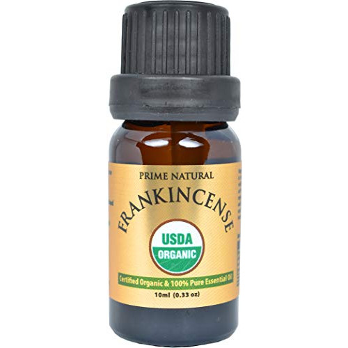 보스웰리아 Organic Frankincense Essential Oil 10ml - USDA Certified - Boswellia Serrata - 100% Natural Pure Undiluted Therapeutic Grade for Aromatherapy Scents Diffuser Anti Aging Relaxation Anxiety Relief
