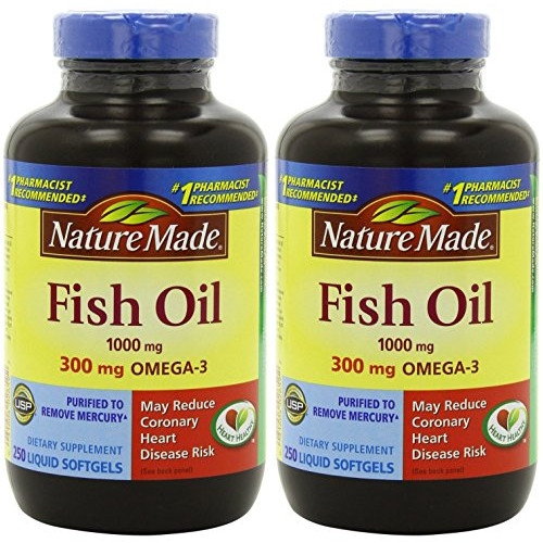 Nature Made Fish Oil 1000mg 300mg Omega 3 리퀴드 Softgels