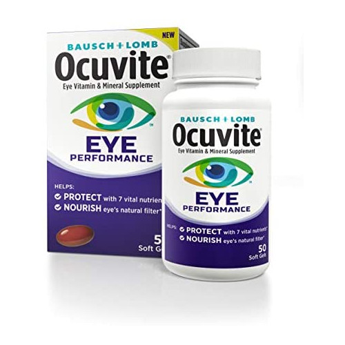 Ocuvite Eye Vitamin & Mineral Supplement Lutein & Zeaxanthin, 50 Count