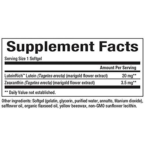 Natural Factors - Lutein 20mg - Natural Antioxidant to Support Eye Health