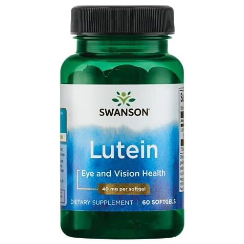 Swanson Lutein Eye Vision Retina Macula Health Supplement 40 mg 60 Softgels Sgels (2 Pack)