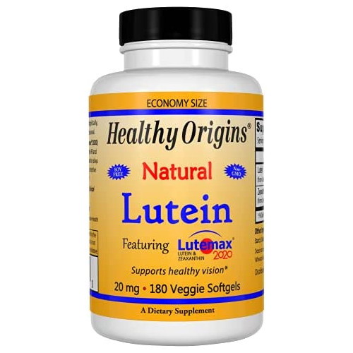 Healthy Origins Lutein Lutemax 2020 Supplement, 20 mg, 60 Count
