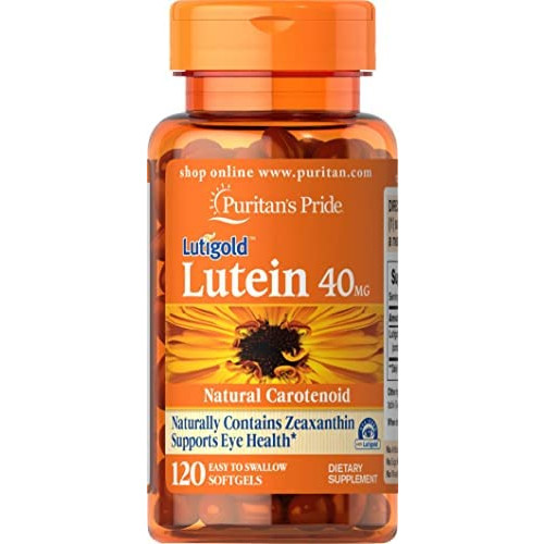 Puritans Pride Lutein 40 Mg Zeaxanthin Softgels 120 Count