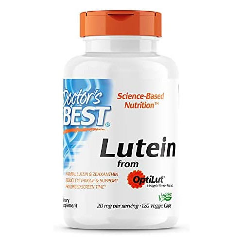 루테인 Doctor Best, (2 Pack) Lutein with OptiLut, 10 mg, 120 Veggie Caps