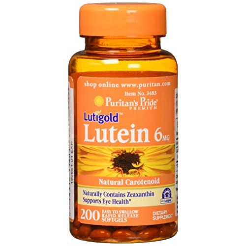 Puritans Pride Lutein 6 Mg Zeaxanthin Softgels 200 Count