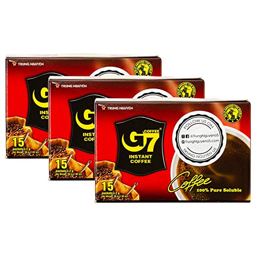 인스턴트커피 G7 pure black coffee, 3-pack, 45 Servings