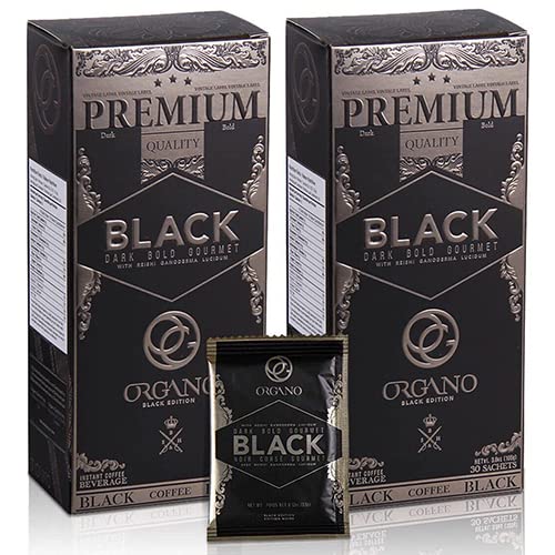인스턴트커피 2 Boxes Organo Gold Gourmet Black Coffee - 60 Sachets