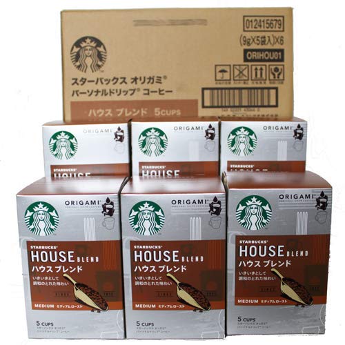 스타벅스 「Starbucks(R)」 하우스 블렌드 (상자)오리《가미》 퍼스널 drip 커피 (9g×5 포×6상입)