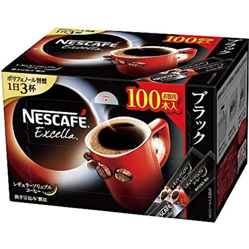 네스카페 엑셀라 스틱 블랙 100P 레귤러 소 류 블루 커피개포장 타입대용량