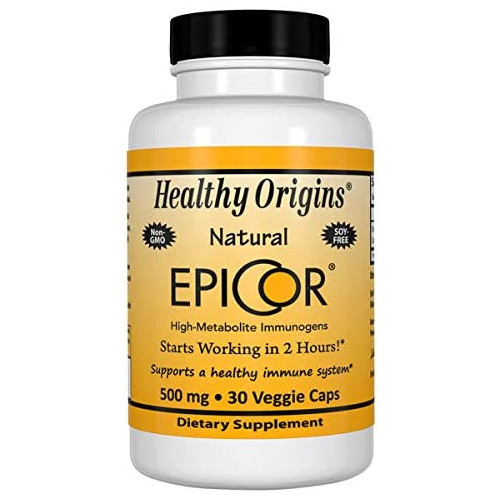 Healthy Origins EpiCor (Clinically Proven Immune Support) 500 mg, 30 Veggie Capsules