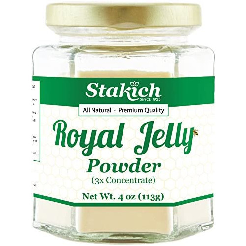 프로폴리스 Stakich Freeze Dried FRESH ROYAL JELLY Powder - 3X Concentrate 100% Pure Premium Quality High Potency -