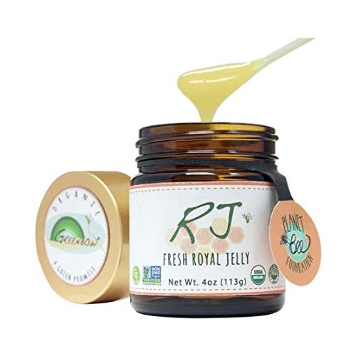 GREENBOW Organic Fresh Royal Jelly - 100% USDA Certified Organic, Pure, Gluten Free, Non-GMO Royal Jelly - One of The Most Nutrition Packed Diet Supplements - Highest Quality Royal Jelly - (28g)