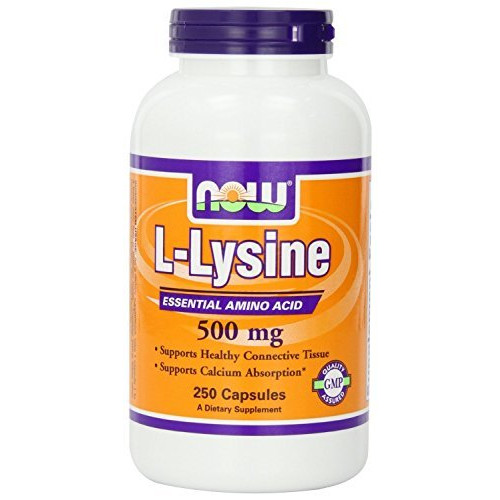 NOW Foods L-lysine 500 mg, 250 Capsules