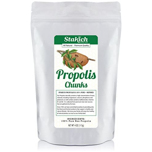 Stakich Bee Propolis Chunks - Pure, Natural - 1 Pound (16 Ounce)