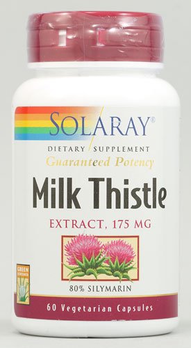 밀크시슬 Solaray Milk Thistle Extract -- 175 mg - 60 Vegetarian Capsules