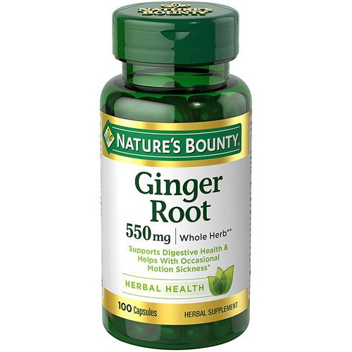 Natures Bounty Ginger Root -- 550 mg - 100 Capsules