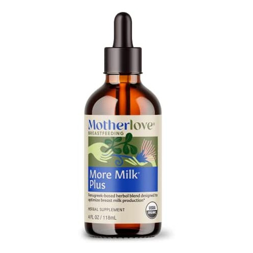 Motherlove More Milk Plus (2 Ounce Tincture) Fenugreek-Based Lactation Supplement to Optimize Breast Milk Supplyu2014USDA Certified Organic, Vegan, Kosher, Soy-Free