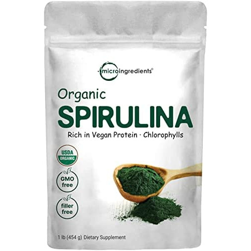 밀크시슬 Micro Ingredients USDA Organic Spirulina Powder - Best Superfood Rich Vitamins & Minerals