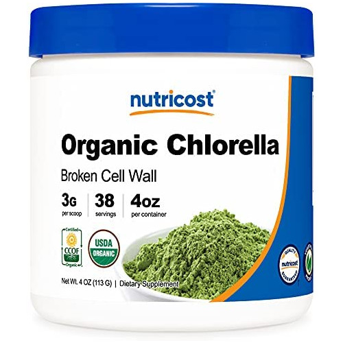 클로렐라 Nutricost Pure Chlorella Powder - 3000mg Per Serving - Immune System Boost and Skin Care - High Quality