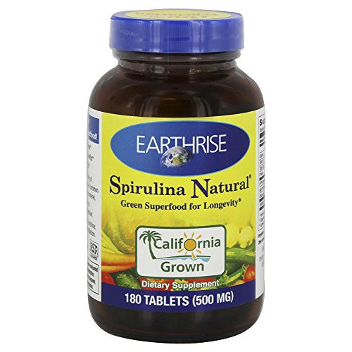 스피루리나 Earthrise - Spirulina Natural Green Super Food For Longevity 500 mg.