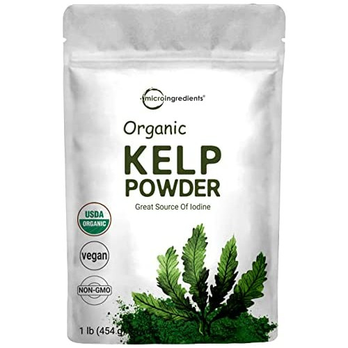 스피루리나 Sustainably U.S Grown Organic Kelp Powder. 1 Pound Powerful Cellulite Treatment - Fresh Norwegian Ascophyllum Nodosum - Perfect For Body Wraps Scrubs & Facials. Non-GMO and Vegan Friendly 1 Pound