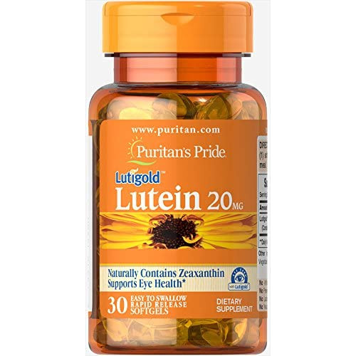 Puritans Pride Lutein 20 mg with Zeaxanthin-30 Softgels