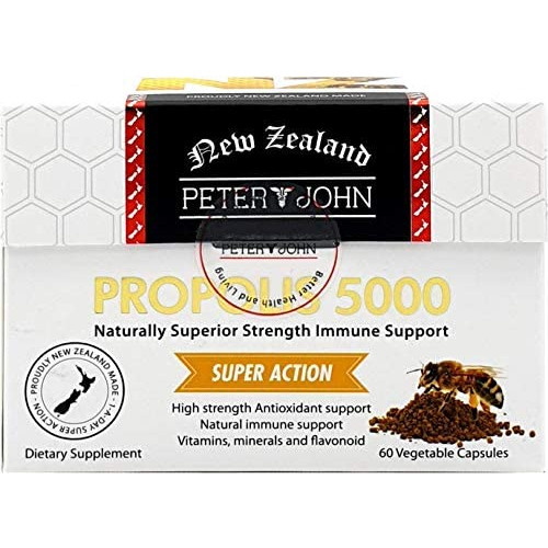 플라보노이드 Peter&John Propolis 5000 Flavonoids 70mg Capsule Strength Immune Support 200c / 1 Pack