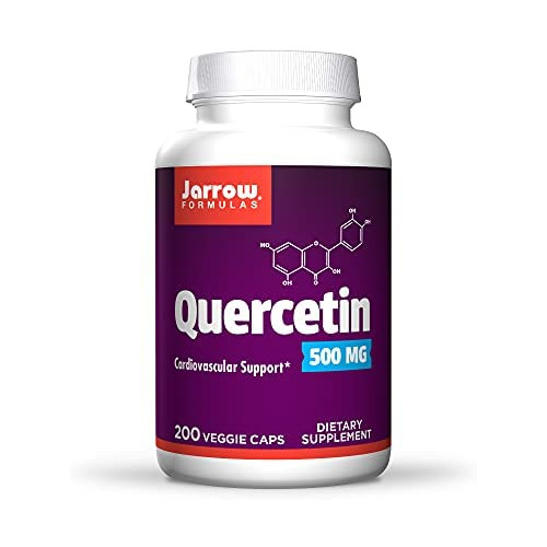 Jarrow Formulas Quercetin 500 mg, Supports Antioxidant Status, Cardiovascular & Immune Health, No Flavor, 200 Count