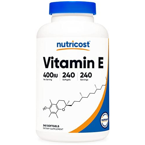 Nutricost Vitamin E 400 IU, 240 Softgel Capsules (2 Bottles)
