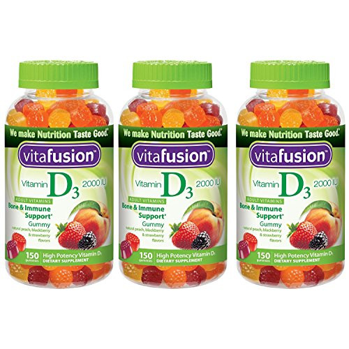Vitafusion Vitamin D3 Gummy Vitamins, Assorted Flavors, 150 Count (Packaging & Flavors May Vary)