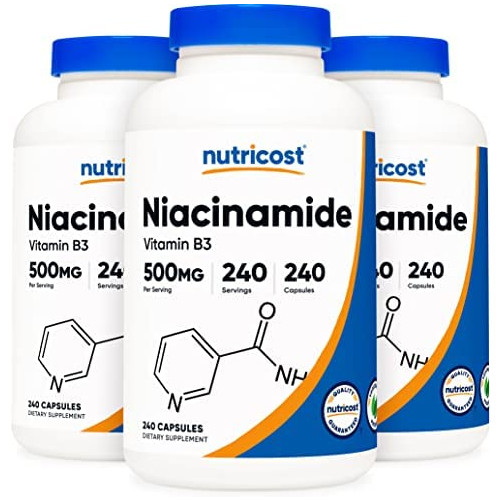 비타민 Nutricost Niacinamide Vitamin B3 500mg 240 Capsules