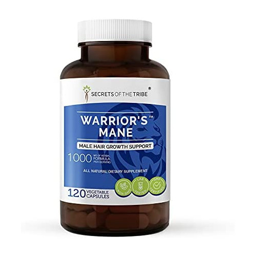 Secrets Of The Tribe - Warriors Mane, Hair Growth Support, Herbal Supplement Blend (2x120 Capsules)