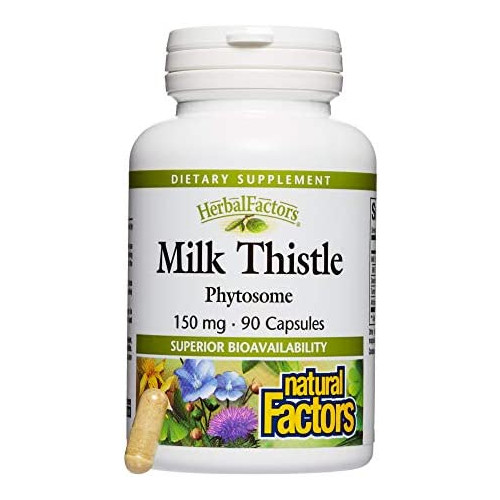 Natural Factors - Milk Thistle Phytosome 150mg - Support for Healthy Liver Function 90 Count