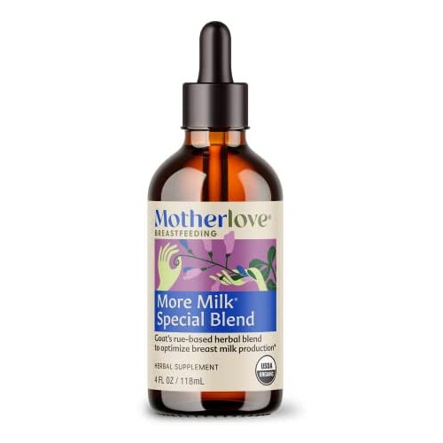 Motherlove More Milk Special Blend Organic Herbal Breastfeeding Supplement with Goats Rue for Lactation Support 4 oz Liquid Tincture