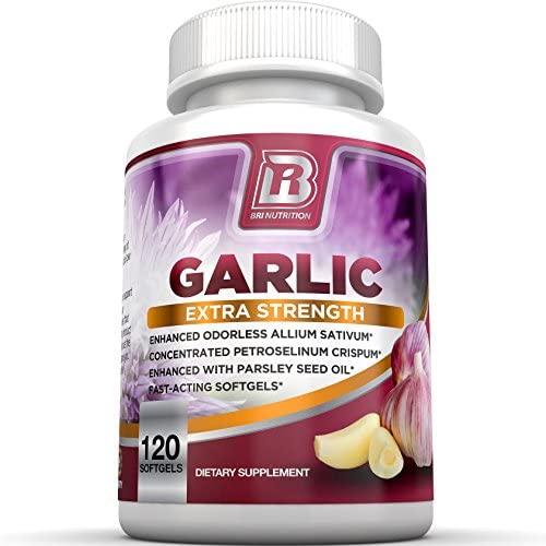 BRI Nutrition Odorless Garlic 1000mg Pure And Potent Garlic Allium Sativum Supplement Maximum Strength