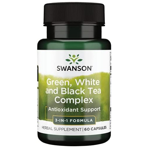 Swanson Green White & Black Tea Complex 200/200/200 Milligrams 60 Capsules