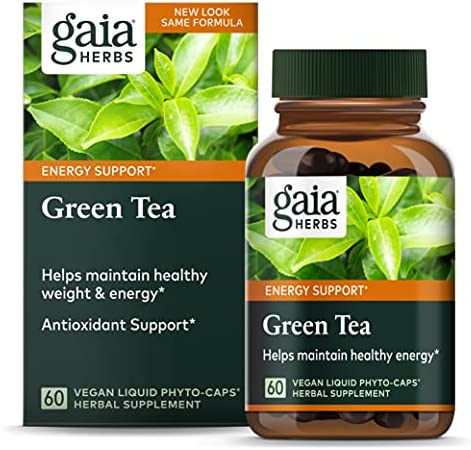 Gaia Herbs Green Tea - Helps Maintain Healthy Weight and Energy Levels* - With Organic Green Tea Leaf and Extract - 60 Vegan Liquid Phyto-Capsules (15-Day Supply)