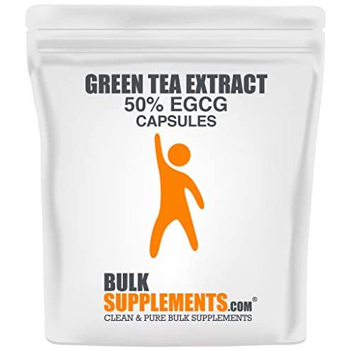 BulkSupplements.com Green Tea Extract Capsules - Green Tea Supplement - Green Tea Weight Loss - Green Tea Fat Burner - EGCG Green Tea Extract - Green Tea Pills (100 Gelatin Capsules - 100 Servings)