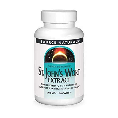 Source Naturals St. Johns Wort 450 mg Supports a Positive Mental Outlook - 90 Tablets