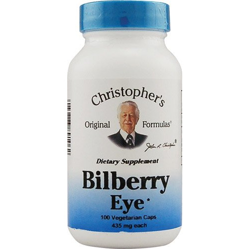 빌베리 Christophers Bilberry Eye -- 435 mg - 100 Vegetarian Capsules