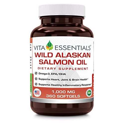 Vita Essentials Softgels, Wild Alskan Salmon, 1000 Mg, 360 Count