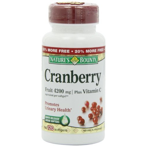 크랜베리 Natures Bounty Cranberry Fruit 4200 mg 100 Softgels