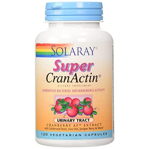 Solaray Super Cranactin Cranberry AF Extract Vegetarian Capsules, 400 mg, 120 Count