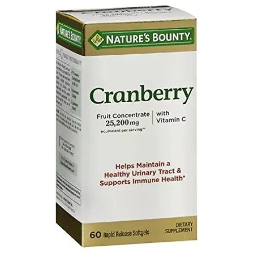 Natures Bounty Cranberry Dietary Supplement 60 Soft Gels (Pack of 2)