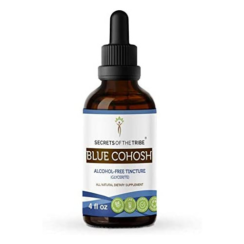 Blue Cohosh Tincture Alcohol-Free 리퀴드 Extract Responsibly farmed organic 블루 Caulophyllum Thalictroides Dried Root 2 FL OZ