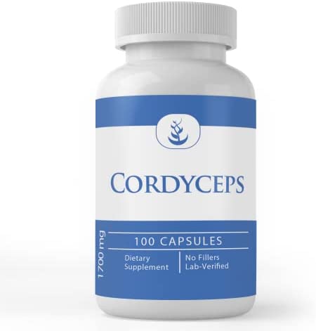 Cordyceps Extract 100 Capsules 900 mg Serving Pure Organic Ingredients High Quality Purest Available Natural Wild-Harvested Energy Boosting